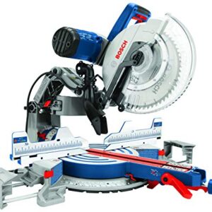 BOSCH GCM12SD 15 Amp 12 Inch Corded Dual-Bevel Sliding Glide Miter Saw with 60 Tooth Saw Blade