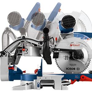 BOSCH GCM12SD 15 Amp 12 Inch Corded Dual-Bevel Sliding Glide Miter Saw with 60 Tooth Saw Blade