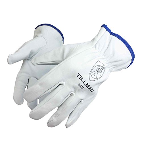 Tillman 1415 Unlined Top Grain Goatskin Drivers Gloves, X-Large, (Model: 1415 XL), White