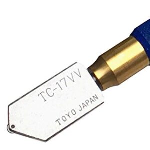 Toyo TC17 Tap Wheel Oil Glass Cutter TC17VVB Brass Handle