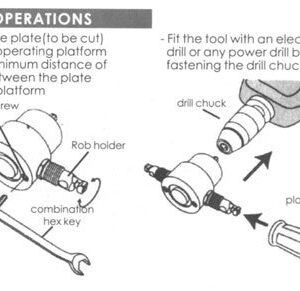 SHEET METAL NIBBLER Metal Cutter Drill Attachment