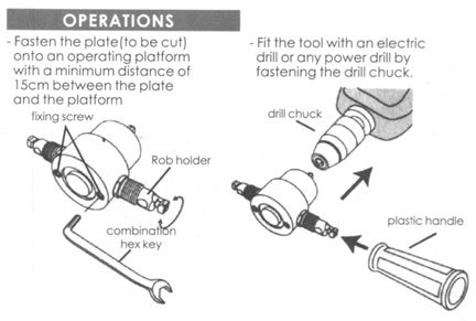 SHEET METAL NIBBLER Metal Cutter Drill Attachment