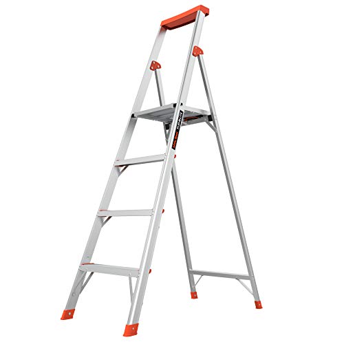 Little Giant Ladder Systems Flip N Lite 6 Foot 300 Pound Capacity Aluminum Lightweight Slim Stepladder Ladder