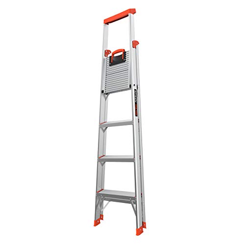 Little Giant Ladder Systems Flip N Lite 6 Foot 300 Pound Capacity Aluminum Lightweight Slim Stepladder Ladder