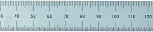 Shinwa H-3412A 6" 150 mm Rigid English Metric Zero Glare Satin Chrome Stainless Steel E/M Machinist Engineer Ruler/Rule with Graduations in 1/64, 1/32, mm and .5 mm