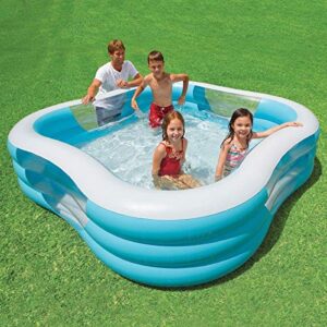 INTEX 57495EP Beach Wave Inflatable Swim Center Pool: 357 Gallon Capacity – 90" x 90" x 22" – Color May Vary