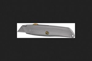 stanley tools classic 99 10-099 utility knife 6 in l, gray straight, high carbon steel includes: (3) three heavy duty blades (6 pack)