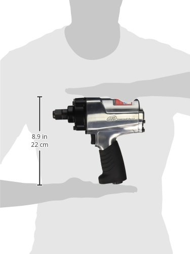 Ingersoll Rand 259G Edge Series 3/4" Drive Air Impact Wrench, 1050 ft lbs Max Reverse Torque, Variable Speed Trigger, 6 Vane Motor, Forward/Reverse Power Regulator, Handle Exhaust, Black Silver