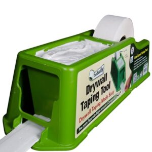 tapebuddy drywall tape dispenser by buddy tools llc - drywall taping tool applies joint compound to std. drywall tape in one step - saves time & money vs. messy manual taping and a heavy drywall banjo