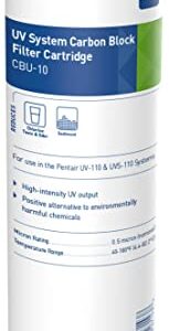 Pentek - 155271-43 CBU-10 Carbon Block Filter Cartridge for UV Systems 9-1/2" x 2-3/4", 0.5 Micron