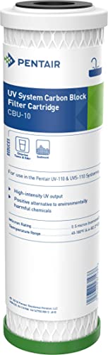 Pentek - 155271-43 CBU-10 Carbon Block Filter Cartridge for UV Systems 9-1/2" x 2-3/4", 0.5 Micron