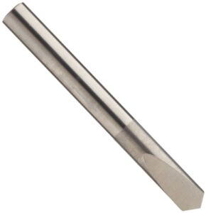 chicago latrobe 780 solid carbide spade drill bit, uncoated (bright) finish, round shank, 118 degree conventional point, 1/4" size