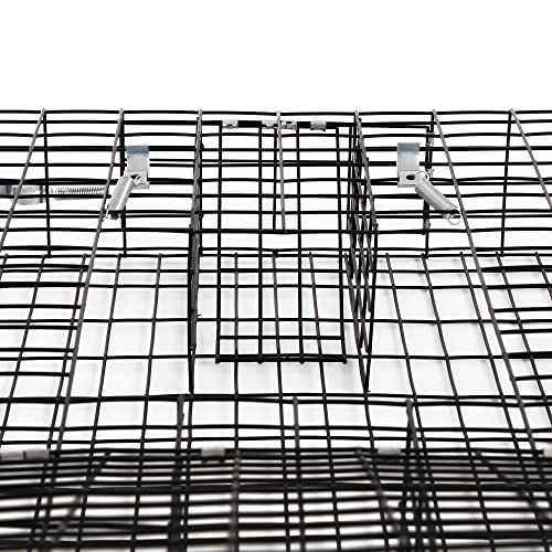 Rugged Ranch Squirrelinator 2 Door Small Metal Wire Pest Control Animal Cage Trap for Live Chipmunk, Squirrel, Rat, Mouse, and Rodent, Black