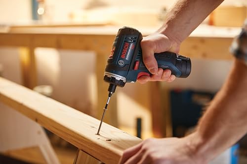 BOSCH CLPK27-120 12V Max 2-Tool Combo Kit with Two-Speed Pocket Driver, Impact Driver and (2) 2.0 Ah Batteries,Blue