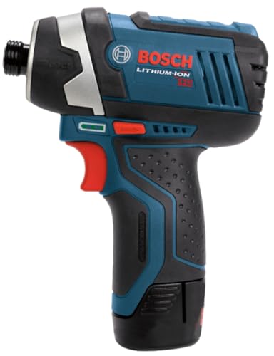 BOSCH CLPK27-120 12V Max 2-Tool Combo Kit with Two-Speed Pocket Driver, Impact Driver and (2) 2.0 Ah Batteries,Blue