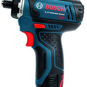 BOSCH CLPK27-120 12V Max 2-Tool Combo Kit with Two-Speed Pocket Driver, Impact Driver and (2) 2.0 Ah Batteries,Blue