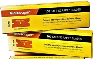 plastic razor scraper blades double edged (1 pack)
