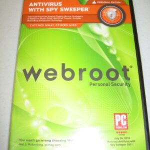 Webroot Antivirus with Spy Sweeper Personal Edition