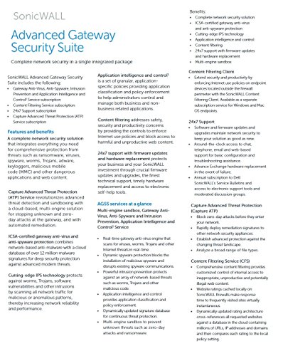 SonicWall NSA 2400 1YR Comp AntiSpam Service 01-SSC-8997