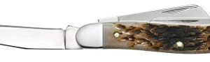 Case Medium Amber Bone SS Stockman Pocket Knife