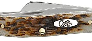 Case Medium Amber Bone SS Stockman Pocket Knife