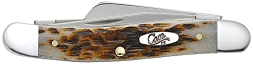 Case Medium Amber Bone SS Stockman Pocket Knife