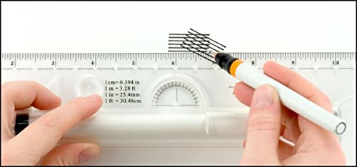 Acurit Rolling Ruler - A Must Have 4-in-1 Tool for Any Artist, Perfect for Illustrations, Drawings, Measurements, Line and Angle Drawing, & More! - Single