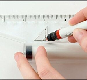 Acurit Rolling Ruler - A Must Have 4-in-1 Tool for Any Artist, Perfect for Illustrations, Drawings, Measurements, Line and Angle Drawing, & More! - Single