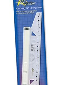 Acurit Rolling Ruler - A Must Have 4-in-1 Tool for Any Artist, Perfect for Illustrations, Drawings, Measurements, Line and Angle Drawing, & More! - Single