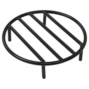 sunnydaze fire pit grate - heavy-duty steel - round firewood grate for outdoor firepits - 12-inch black