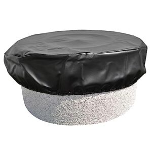 hearth products controls hpc fire black vinyl fire pit cover (fpc-53), round, 53-inch