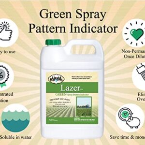 Liquid Harvest Lazer Green Concentrated Spray Pattern Indicator - 1 Gallon (128 Ounces) - Perfect Weed Spray Dye, Herbicide Dye, Fertilizer Marking Dye, Turf Marker and Herbicide Marker