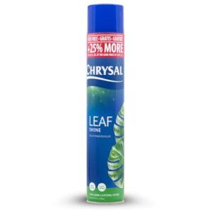 chrysal leaf shine spray, 16.8 ounce– for indoor plants makes leaves glossy, clean and beautiful – easy to use aerosol plant spray, prevent dust and evaporation for up to 4 weeks