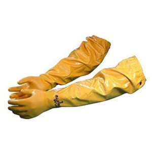 atlas glv26 772 large nitrile chemical resistant gloves, 25", yellow, 1-pair