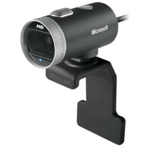 Microsoft LifeCam Cinema Webcam for Business - Black with built-in noise cancelling Microphone, Light Correction, USB Connectivity, for video calling on Microsoft Teams/Zoom, Windows 8/10/11