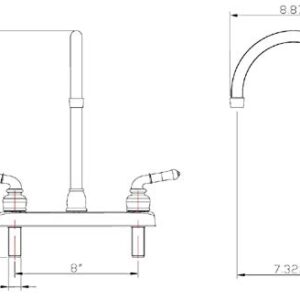 RV/Mobile Home Kitchen Sink Travel Motor Trailer Faucet, Oil Rubbed Bronze