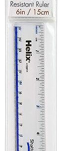 Helix Shatter-Resistant Ruler 6 Inch / 15cm (10011)