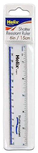 Helix Shatter-Resistant Ruler 6 Inch / 15cm (10011)