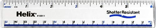 Helix Shatter-Resistant Ruler 6 Inch / 15cm (10011)