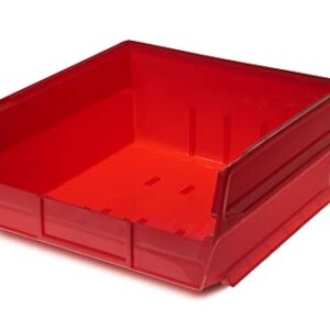 Triton Products 3-235R LocBin Stacking, Hanging, Interlocking Polypropylene Bins 10-7/8-Inch L by 11-Inch W by 5-Inch H Red 6 CT