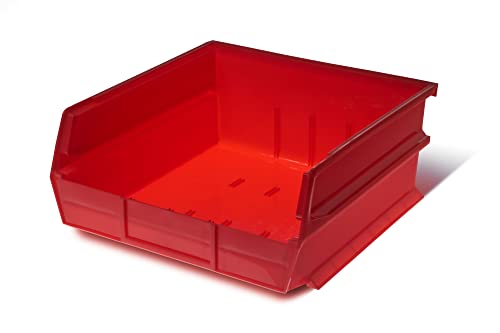 Triton Products 3-235R LocBin Stacking, Hanging, Interlocking Polypropylene Bins 10-7/8-Inch L by 11-Inch W by 5-Inch H Red 6 CT