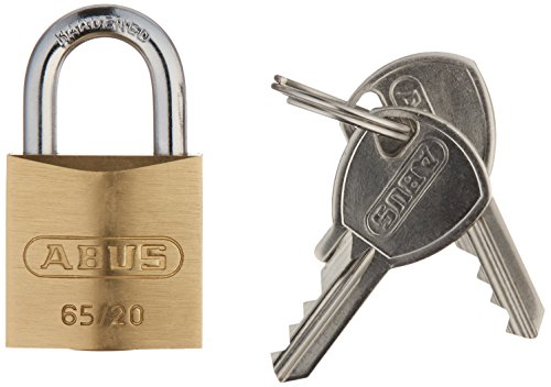 ABUS 65/20 Solid Brass Padlock Keyed Different - Hardened Steel Shackle