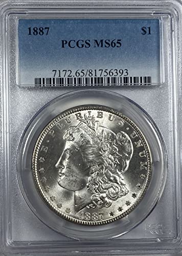 1887-P MS65 Morgan Silver Dollar Graded by PCGS