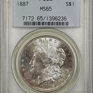 1887-P MS65 Morgan Silver Dollar Graded by PCGS