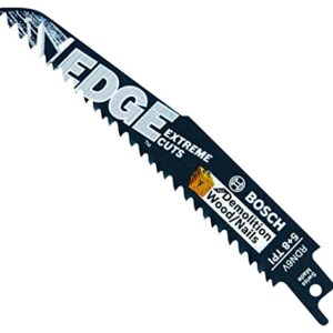 BOSCH RDN6V 5-Piece 6 in. 5/8 TPI Edge Reciprocating Saw Blades for Wood/Nail Demolition