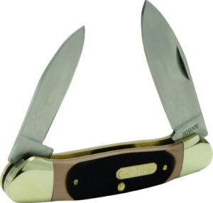 old timer 11ot large canoe 6.1in s.s. traditional folding knife with 2.5in drop point blade and sawcut handle for outdoor, hunting, camping and edc