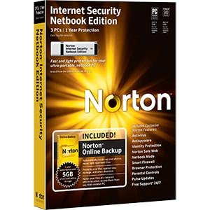 norton internet security 2011 netbook edition up to 3 pcs including norton online backup 5gb