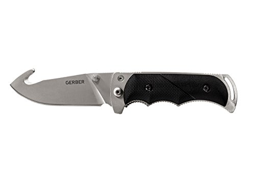 Gerber Gear Freeman Guide Folding Knife, Fine Edge, Gut Hook [31-000592], Black