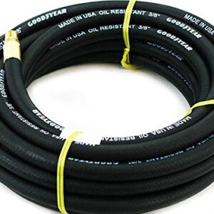 Goodyear Rubber Air Hose - 3/8in. x 25ft. Black