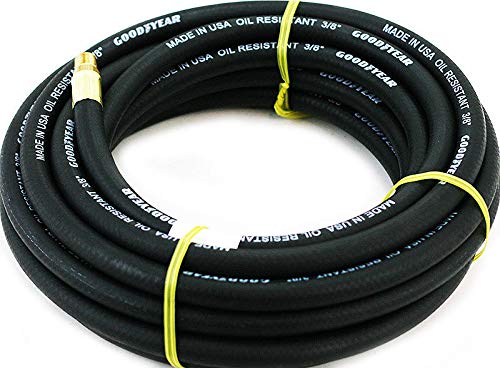 Goodyear Rubber Air Hose - 3/8in. x 25ft. Black